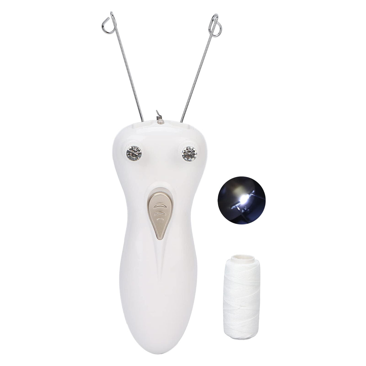 Depiladora Facial, Depiladora de Belleza Personal para Damas, Depiladora Eléctrica Inalámbrica de Hilo de Algodón para Labios Superiores, Mejillas, Mentón, Brazo, Pierna, Depilación sin Dolor