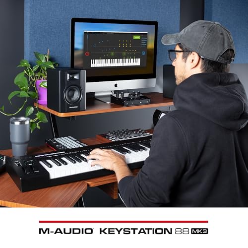 M-Audio Keystation 88 MK3 - Controlador MIDI USB con teclado de 88 teclas semipesadas para manejar sintetizadores virtuales y parámetros de DAW