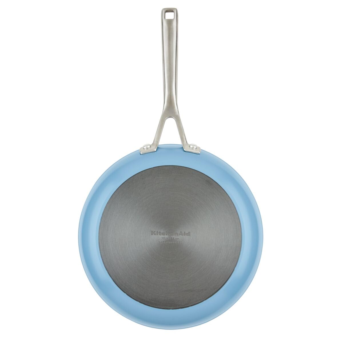 KitchenAid - Juego de utensilios de cocina antiadherentes de cerámica anodizada dura de 9 piezas, incluye sartenes, cacerola, olla de almacenamiento, calefacción duradera, uniforme, apta para horno
