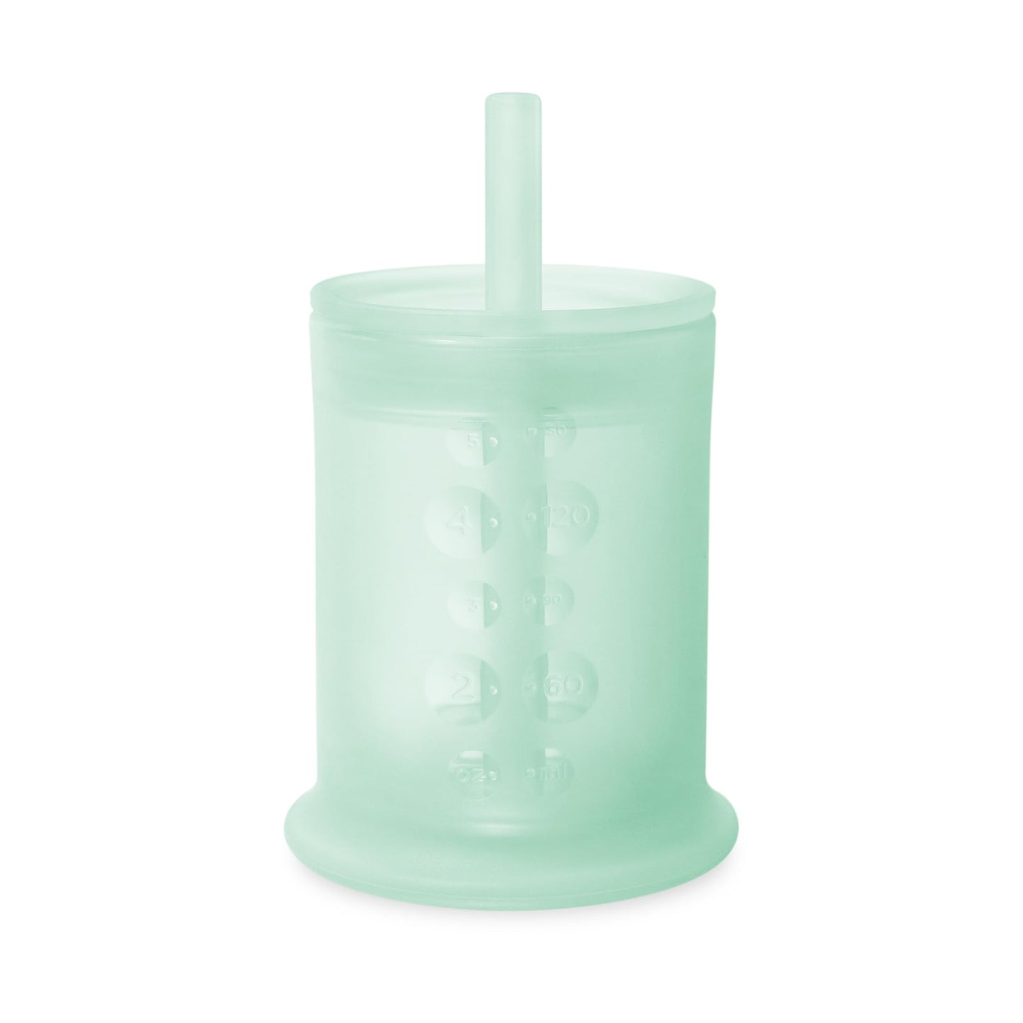 Olababy - Taza de entrenamiento de silicona con pajita, taza para beber, menta 5 onzas