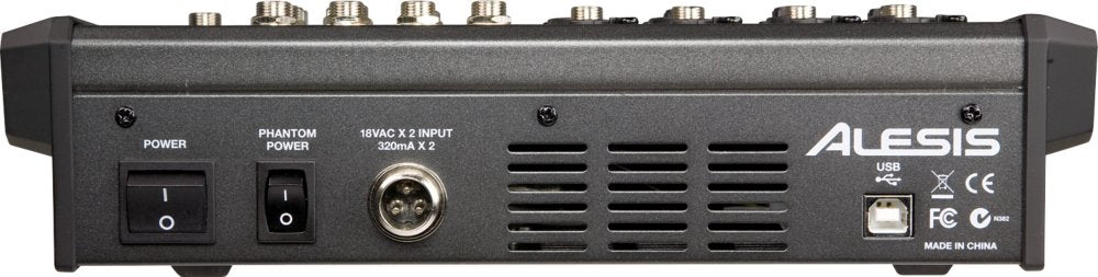 Alesis MultiMix 8 USB FX - Mezclador de estudio de 8 canales con efectos incorporados e interfaz audio USB para sonido en directo y grabación en casa