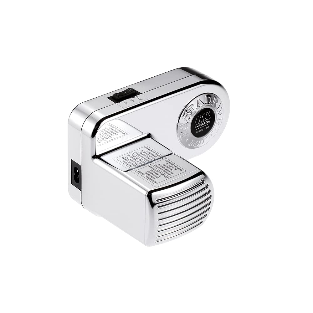 MARCATO Made in Italy Pastadrive 110V Máquina eléctrica de pasta, acero chapado en cromo. Compatible con máquinas Atlas & Ampia y Marga Mulino