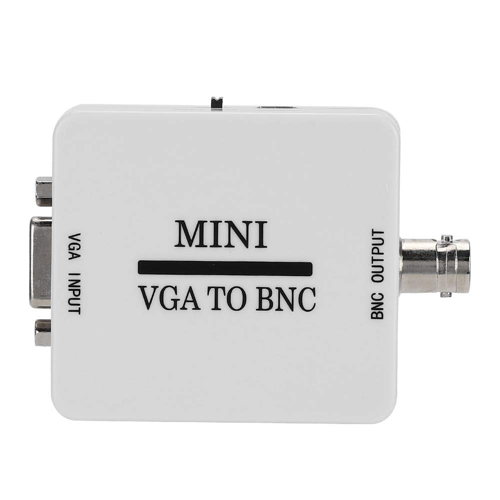 ASHATA VGA a BNC Converter, Mini HD VGA a BNC 1920 X para videoconferencia Home Theater TV Conversión de Imagen de computadora 1080 USB Video Converter para HDTV Monitores Televisores Computadoras