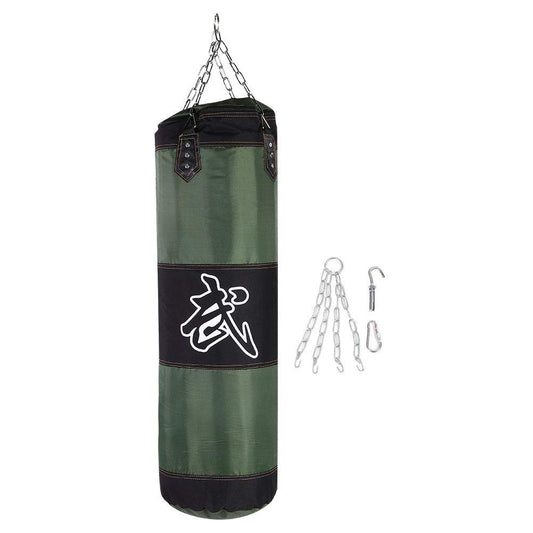 Alomejor Boxing Punch Bag Cadena Colgante Gancho de Techo Muay Thai Martial Arts Punzonar Heavy Bag Heavy Duty Saco de Boxeo con Cadenas para Entrenamiento de Boxeo Fitness Sandbag(1M-Verde)