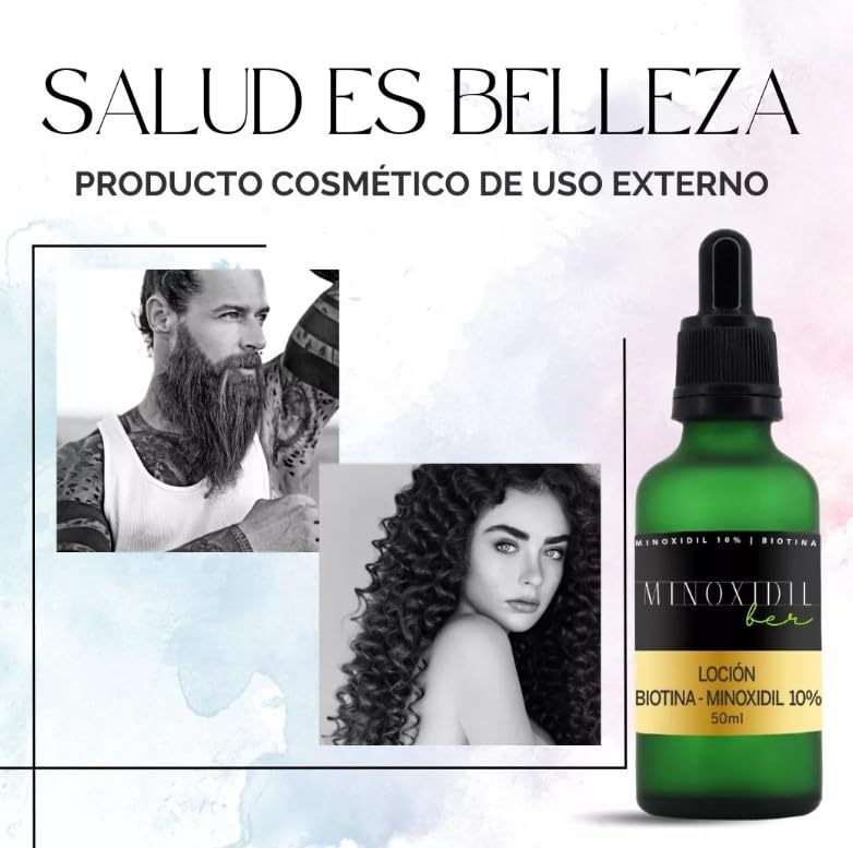 Set Aceite de Bergamota y Loción con Biotina MINOXIDILBER Crecimiento de Barba y Cabello