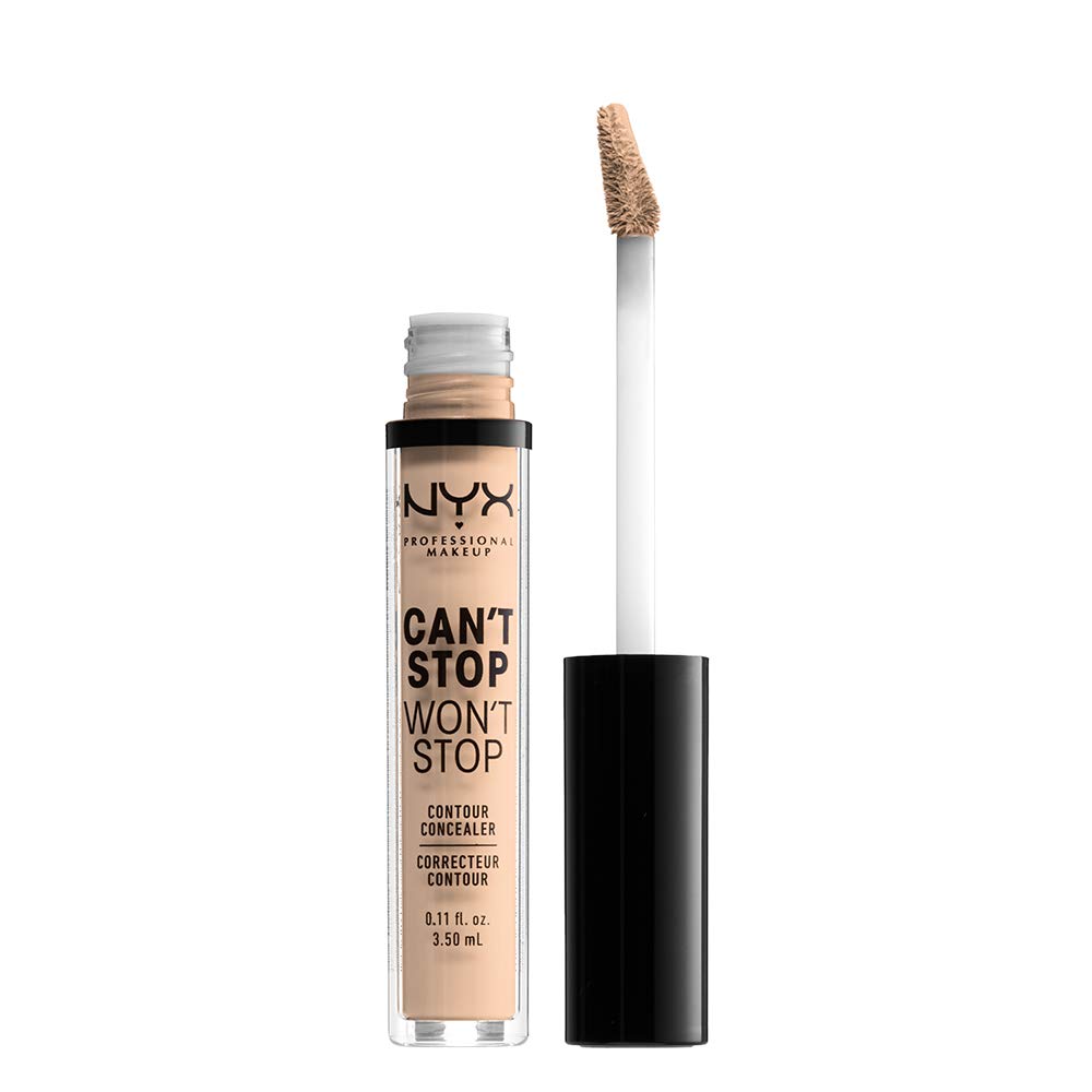 Nyx Professional Makeup Can't Stop Won't Stop Contour Concealer, Vanilla, 0.11 Ounce