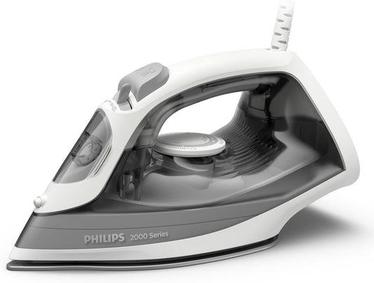 Philips Plancha de vapor serie 2000 - Vapor continuo de hasta 25 g/min. 2000 W. Depósito de agua de 250 ml. Desarrugado rápido. 4 niveles de vapor. Suela de cerámica. Peso ligero para un planchado