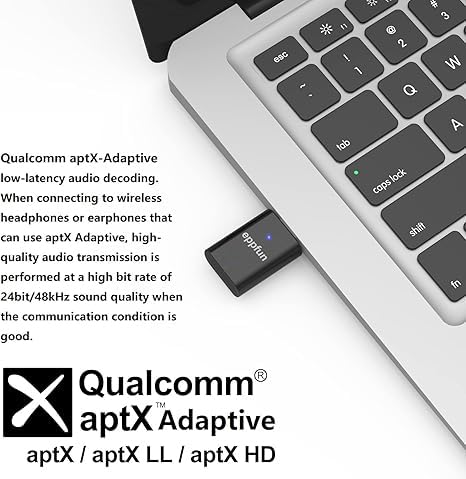 Adaptador Bluetooth USB-C PS5 Baja Latencia aptX-Adaptive