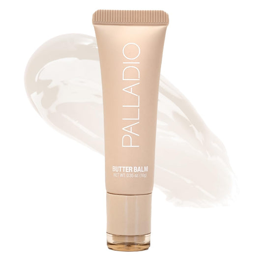 Palladio Butter Balm - Bálsamo Labial Hidratante con Tinte Transparente, Aloe, Péptidos, Manteca de Karité y Fórmula Vegana para Hidratación Instantánea, French Vanilla