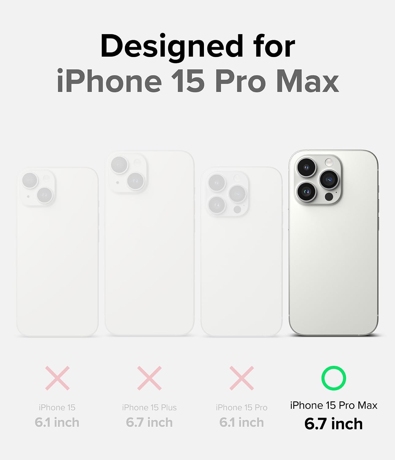Funda para iPhone 15 Pro MAX Ringke Negro Mate con Respaldo Translúcido y Compatible con MagSafe