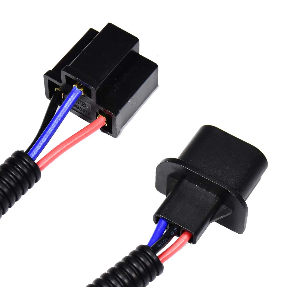 Adaptador Extensión Cableado HUIQIAODS Negro Conversión Faros para Jeep Wrangler o Camiones