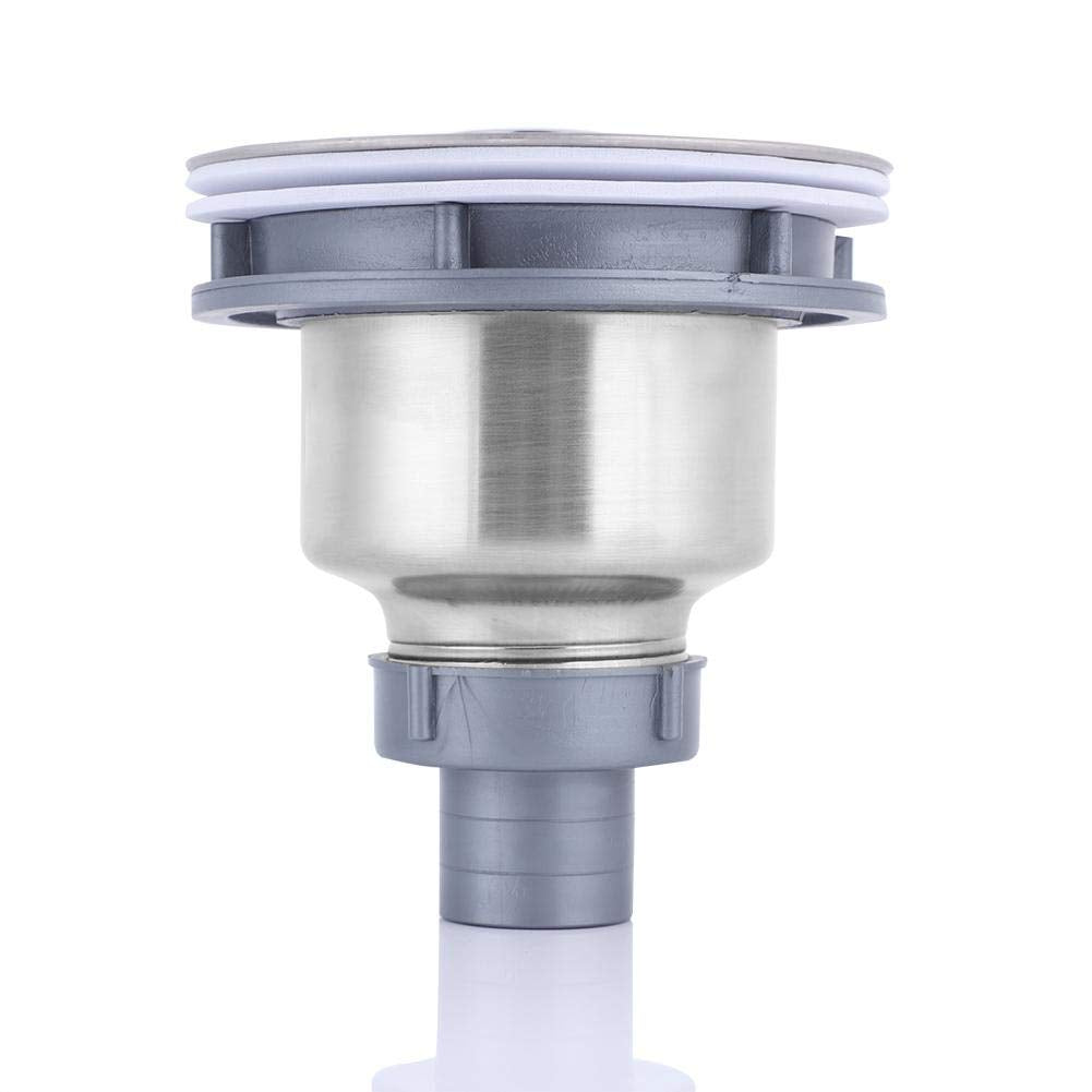 Garosa Colador de Fregadero de La Cocina Fregadero de La Canasta Colador de Filtro de Drenaje de Acero Inoxidable 304 con Tapa Extraíble Tapa de Sellado