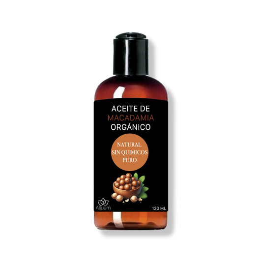 Aceite de Macadamia Orgánico para Nutrir Piel y Cabello Seco - Envío Gratis - Vegano y Sostenible