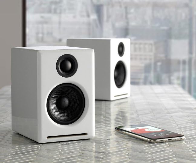 Audioengine Altavoces de Escritorio inalámbricos Bluetooth A2 Plus: Altavoces de computadora de 60 W para música y Juegos
