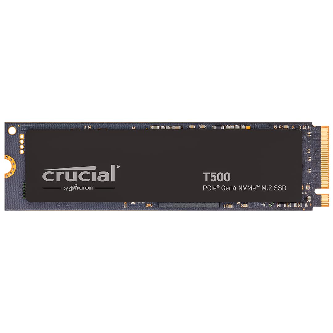 Crucial T500 1TB Gen4 NVMe M.2 SSD Interno para Juegos, hasta 7300 MB/s, Compatible con portátiles y Equipos de sobremesa + 1mo Adobe CC Todas Las Aplicaciones - CT1000T500SSD8