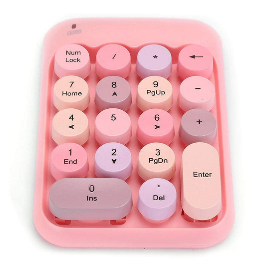 Teclado Numérico V BESTLIFE Rosa Impermeable Vintage para Contabilidad Financiera