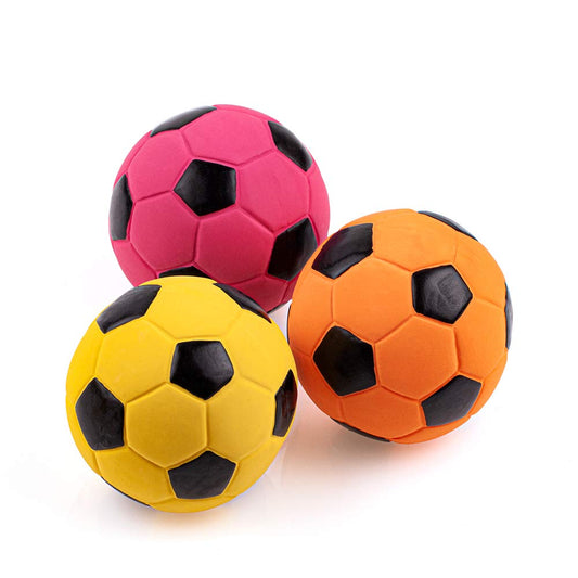 Chiwava 3 Piezas 2.7 '' Juguete para Perro Que Suenan de Látex Fútbol pequeño para Perrito Masticar el Tiro de la Bola del Lanzamiento de la Bola