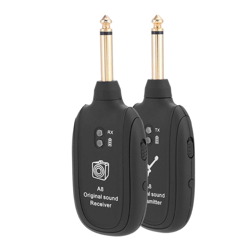 Transmisor Receptor Inalámbrico VBESTLIFE Guitarra Recargable USB 4 Canales Batería Incorporada