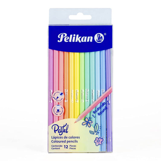Pelikan Lápices de Colores Pastel Con 12 Piezas Marca