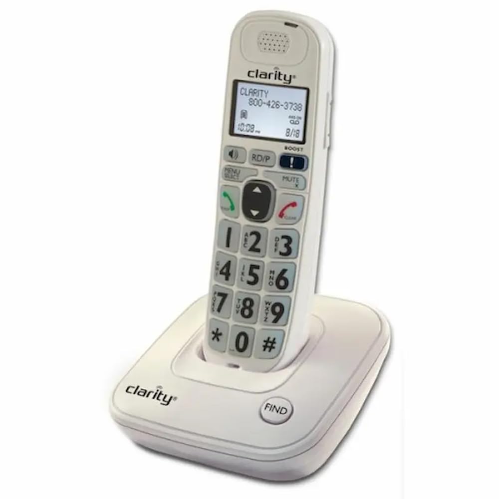 Clarity D704 - Teléfono inalámbrico con visualización CID (40 dB, Amplificado/de Baja visión)
