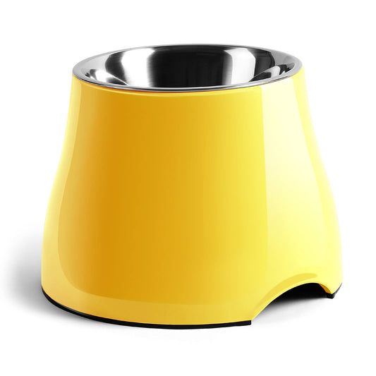 Cuencos Elevados Yoken con Tazón de Acero Inoxidable coloridos y Antideslizantes para Prevención de Enfermedades en Vértebras para Perros
