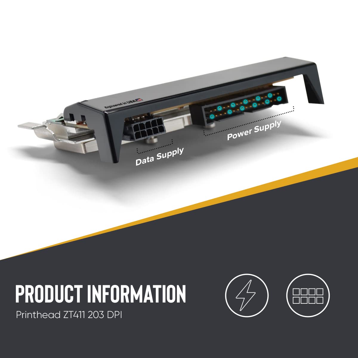 Parkwell - Cabezal de impresión ZT410 compatible con Zebra ZT411 P1058930-009 203 DPI