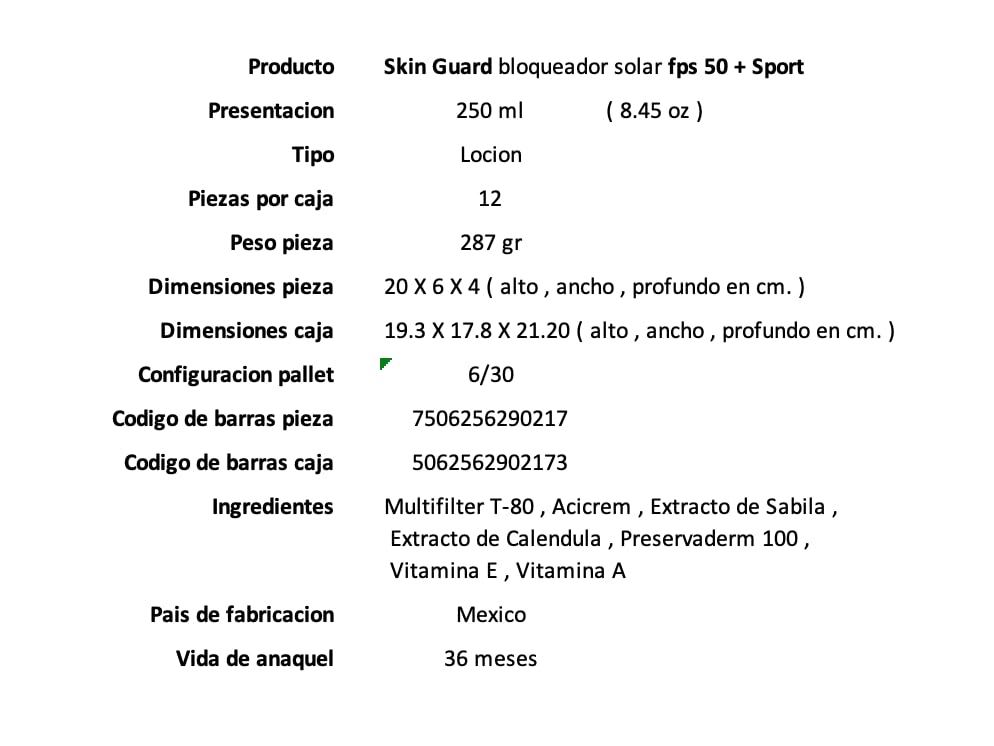 Protector Solar Corporal Fps 50+ Sport 250 ml con Aloe Vera Waterproof Sin Parabenos (Grande, 250 ml)