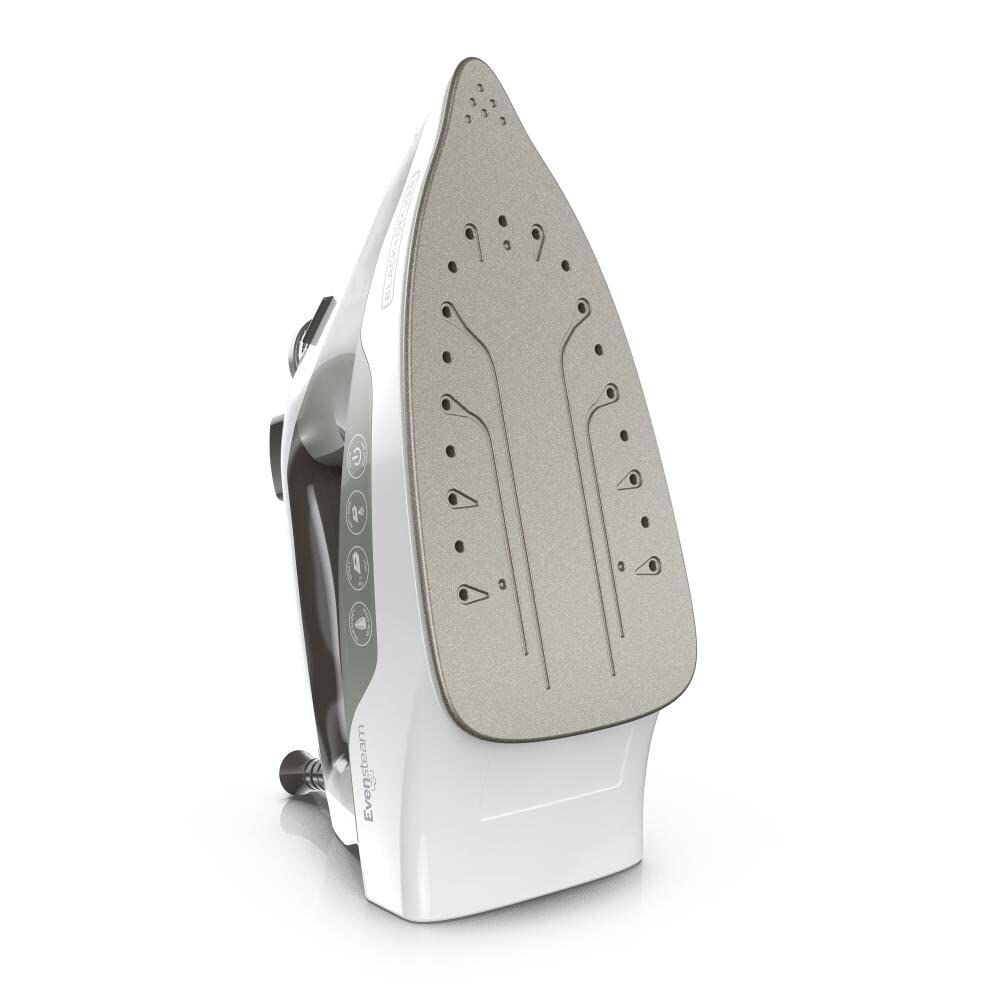 BLACK+DECKER - Plancha compacta de Vapor fácil con Suela Antiadherente TrueGlide, Cable pivotante, tecnología SmartSteam
