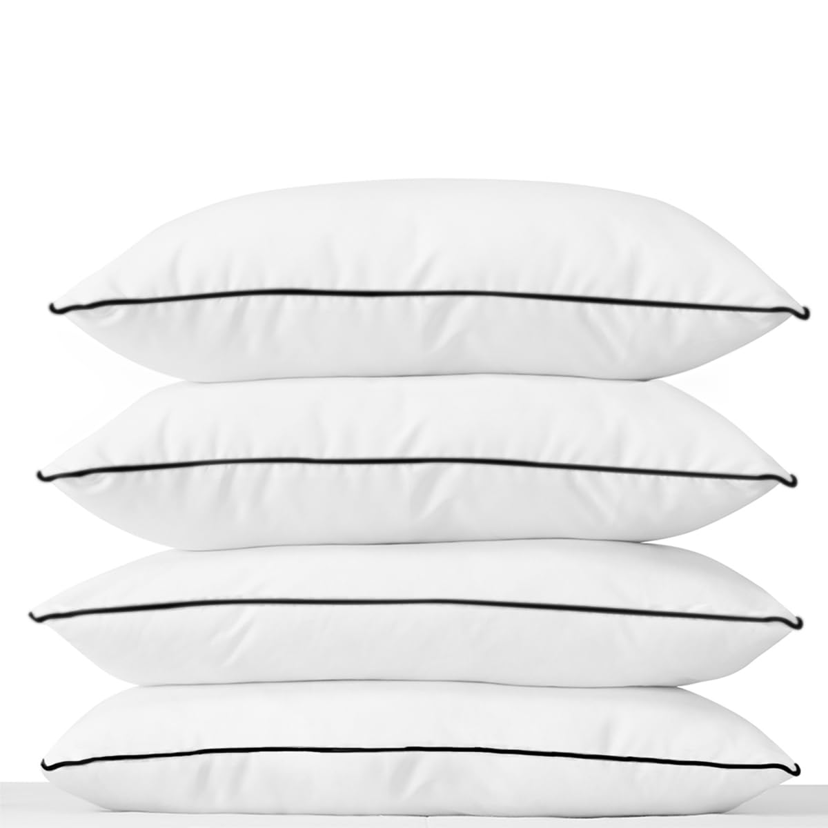 Almohadas TESSO HOME Negras Hipoalergénicas y Suaves con Firmeza Media Estándar