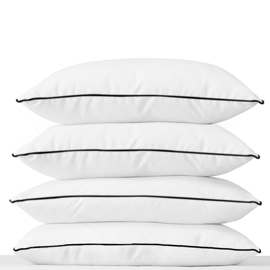 Almohadas TESSO HOME Negro Firmeza Media Hipoalergénicas y Suaves Tecnología Down Alternative King Size