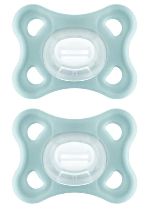 MAM Comfort - Chupetes de silicona para bebés pequeños, ligeros de una sola pieza, para recién nacidos de 3 a 12 meses, sin BPA, fácil de limpiar, mejor para bebés lactantes, con estuche esterilizador
