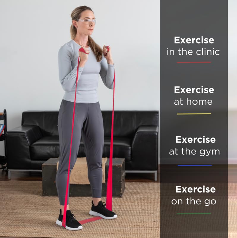 Juego de Bandas Elásticas TheraBand Látex para Ejercicios y Rehabilitación