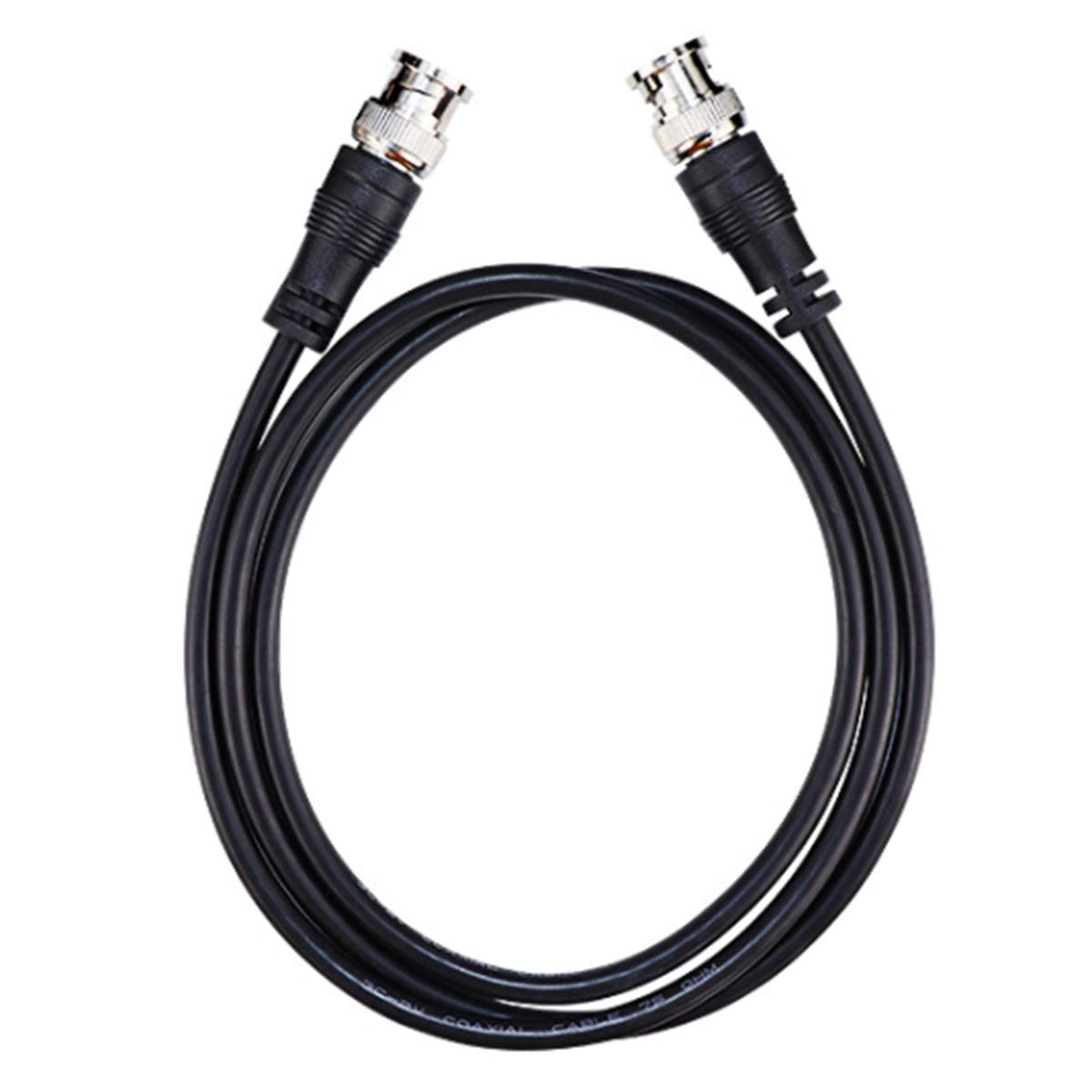 Tan QY cable BNC RG-59/U 6 pies - adaptador BNC macho a macho de extensión conector profesional RG-59/U grado coaxial cable jack enchufe para sistemas CCTV de cámara de seguridad de video