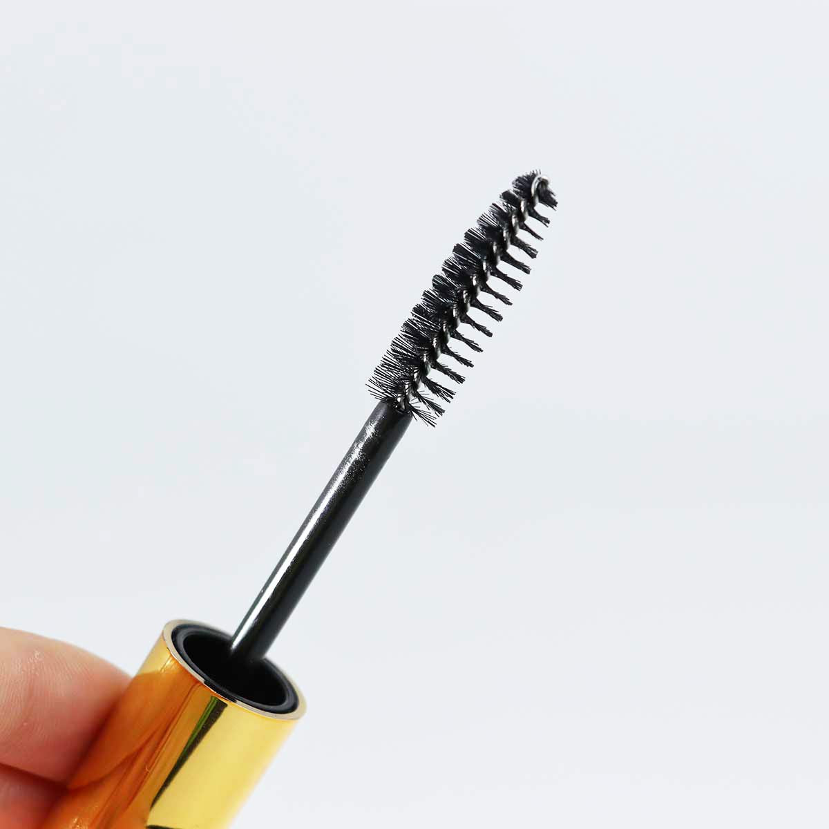 GTHER - Juego de 10 botellas vacías para máscara de pestañas (10 ml, incluye varita de pestañas, insertos y embudos de goma, para aceite de ricino/crecimiento de pestañas, envase de crema de pestañas con tapa, color dorado