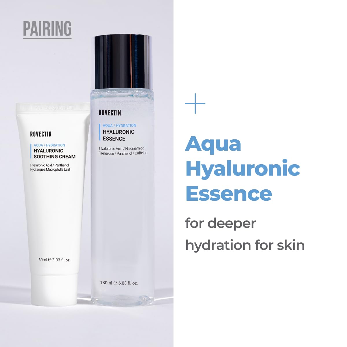 [Rovectin] Aqua Concentrate Facial Hidratante y reparador con ácido hialurónico, niacinamida y astaxantina (60 ml)