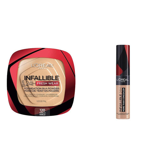 L´Oréal Paris Infallible Base de Maquillaje En Polvo y Limpiador de 177 ml