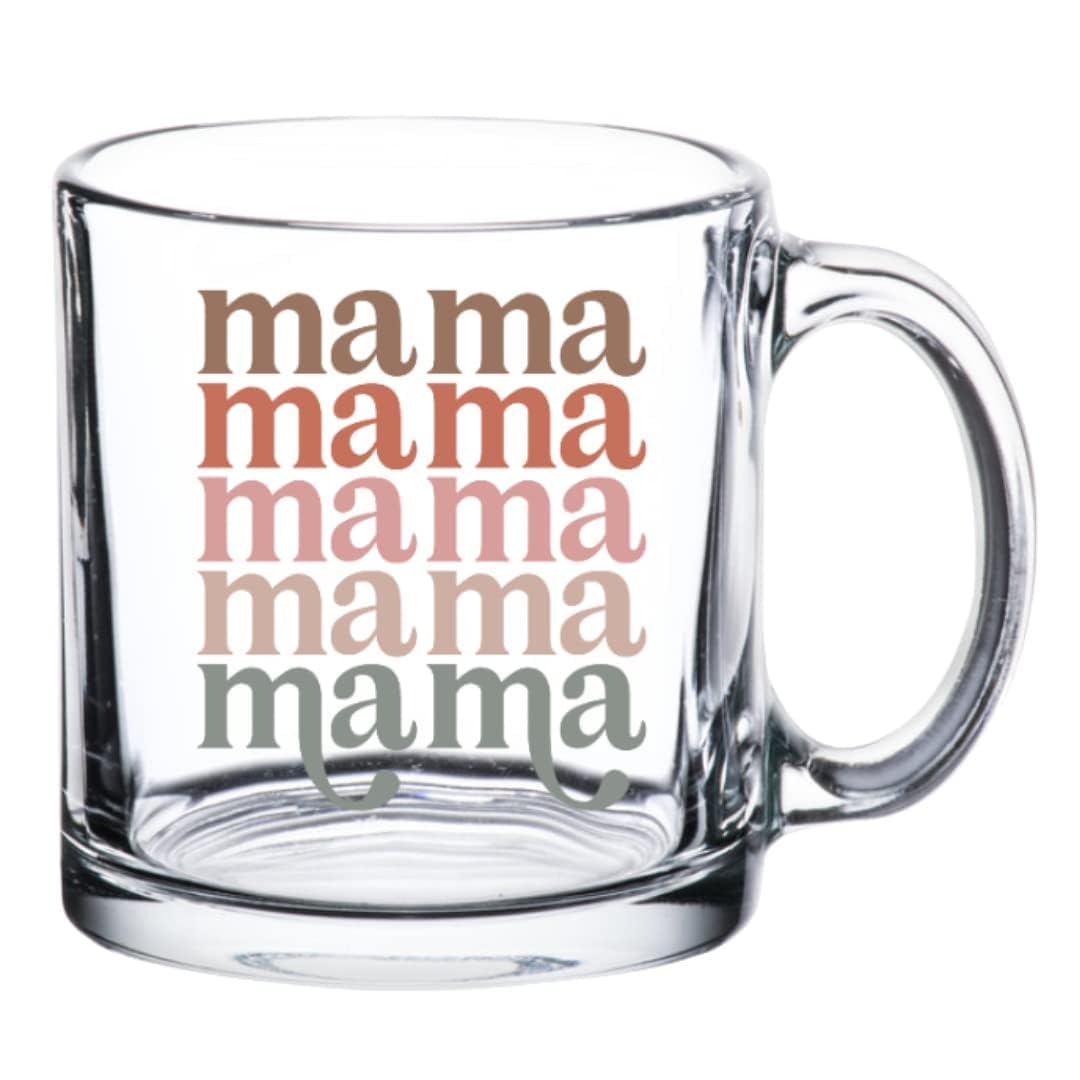 Tipit Drinkware - Juego de tazas de café de vidrio para mamá y papá, juego de regalo para nuevos padres a ser baby shower regalos para padres, tazas de mamá y papá para futuros padres