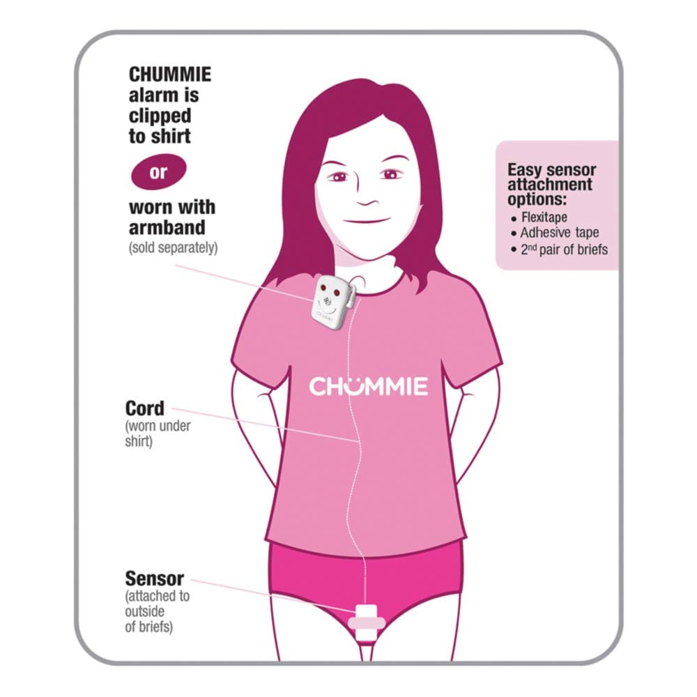 Chummie Premium Mojar la Cama de Alarma para Deep Traviesas - Sistema con Sonidos Fuertes, Luces Brillantes y Fuertes Vibraciones, color rosado