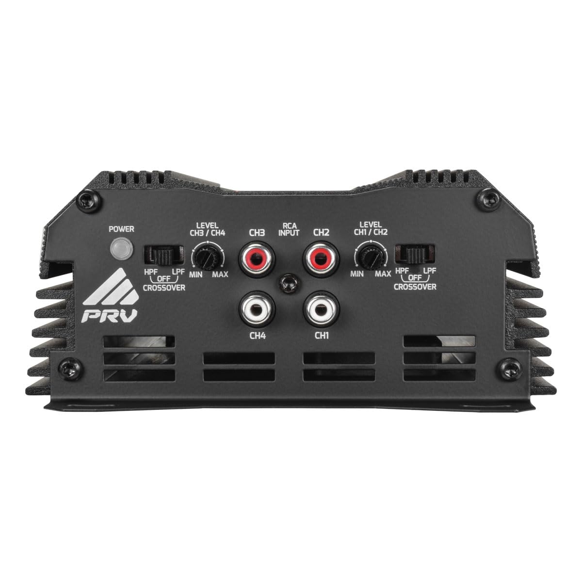 Amplificador de Audio para Coche PRV Audio MDX2000.4 4 Canales 1 Ohmio 2000 Vatios 12 Voltios para Deportes de Potencia y Motocicletas