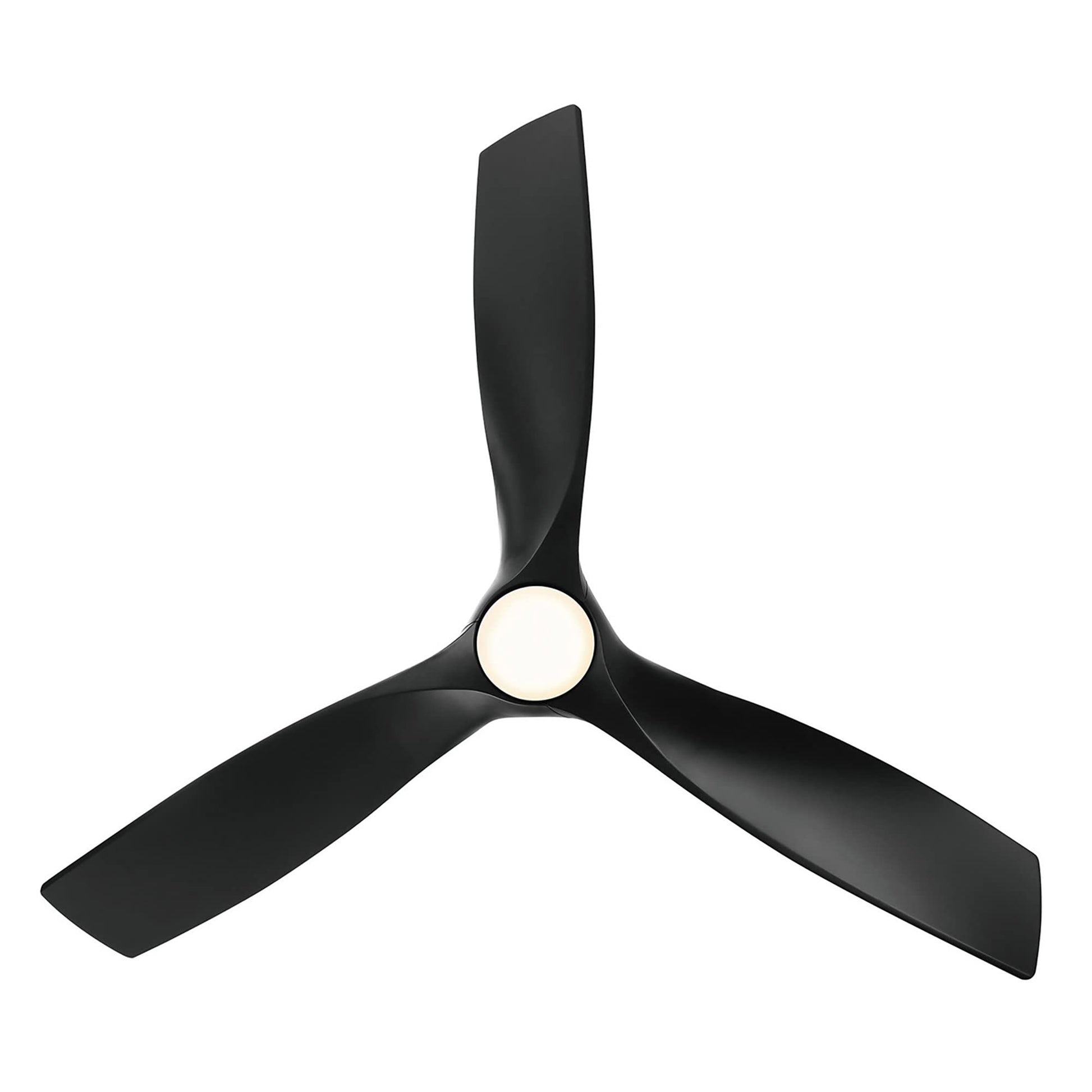 Ventilador de Techo Zephyr Negro Mate con Luz LED y Control Remoto Inteligente para Interiores y Exteriores