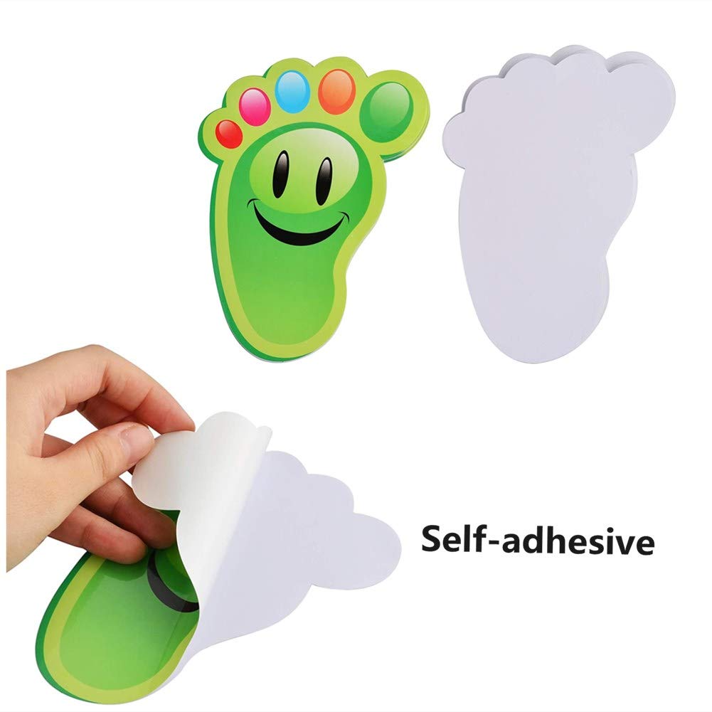 30 pares de pegatinas de huellas para niños, para piso, guía de dibujos animados con 3 estilos, pegatinas autoadhesivas para piso para habitación de niños, guardería, escaleras de piso,