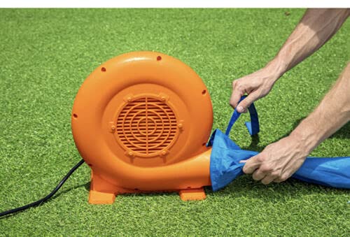 Casa Inflable Up, In & Over Azul con Parque de Diversiones y Canasta de Baloncesto