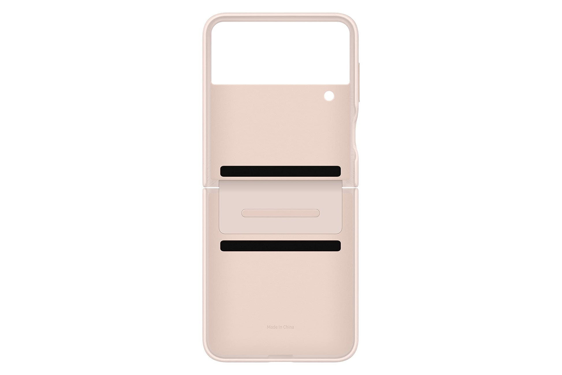 Funda de Piel Protectora Samsung Galaxy Z Flip4 melocotón Estilo Delgado Premium versión Estadounidense