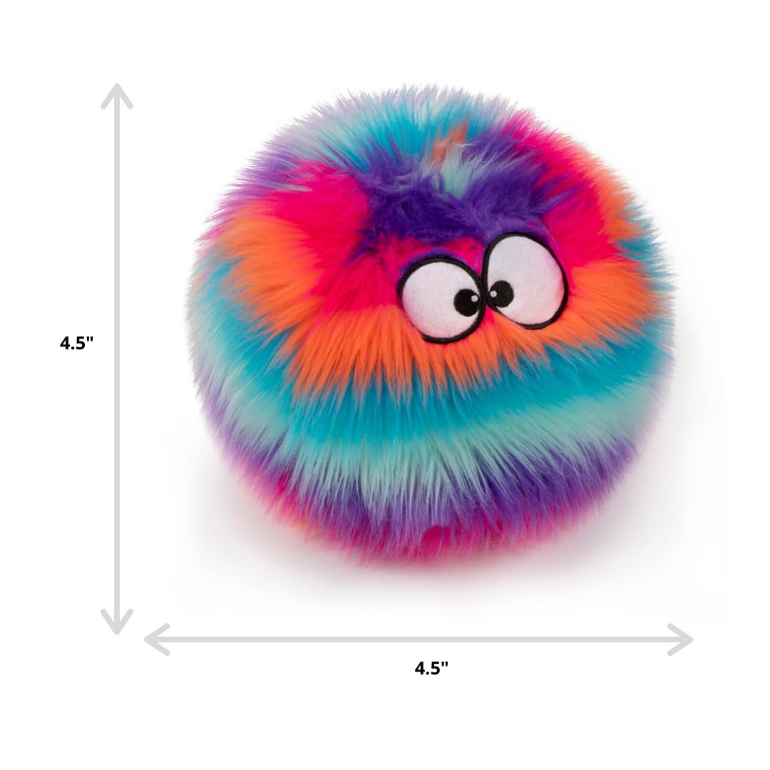 goDog Furballz - Juguete de Peluche chirriante para Perro, tecnología de protección para Masticar, Arco Iris Fresco, pequeño