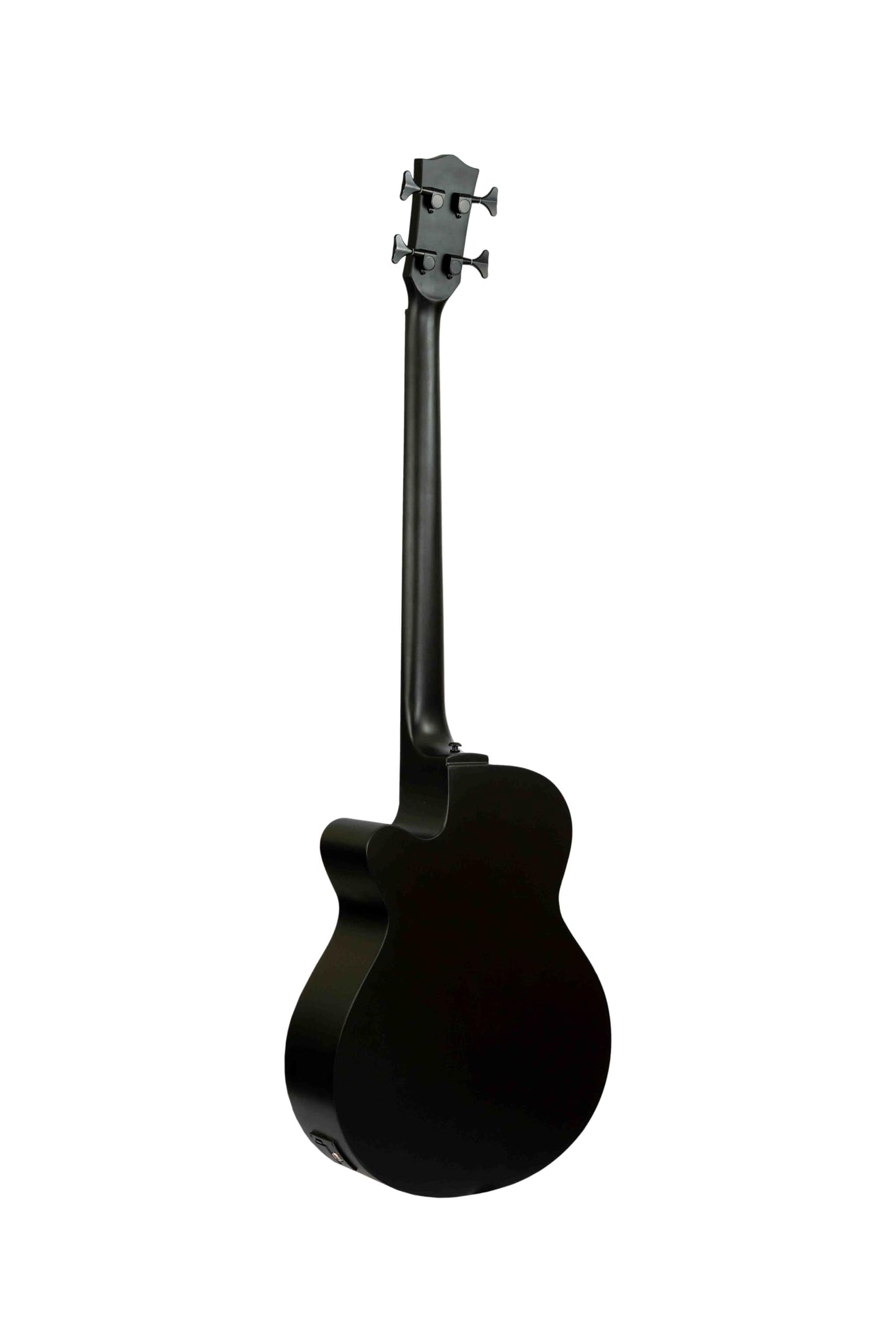 BAMBOO, Bajo Electroacústico Negro Escala Larga de 40 pulgadas, con funda, madera Linden y ecualizador de 3 bandas, control de volumen y afinador cromático. Tapa, aros y fondo de Linden.