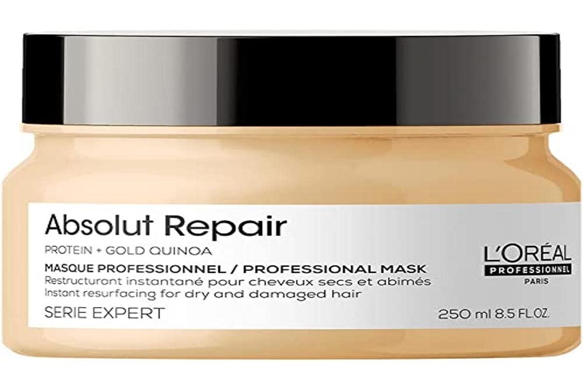 L'Oreal Professionnel Suero reparador de cabello danado 90 ml serie expert absolut repair gold + L'Oreal Professionnel Tratamiento en Mascarilla Reparador Para Cabello Grueso y Danado 250Ml