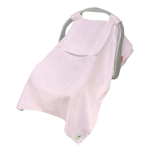 Cubre Huevito Nap Baby Zig Zag Rosa Súper Suave con Ventana y Agarraderas