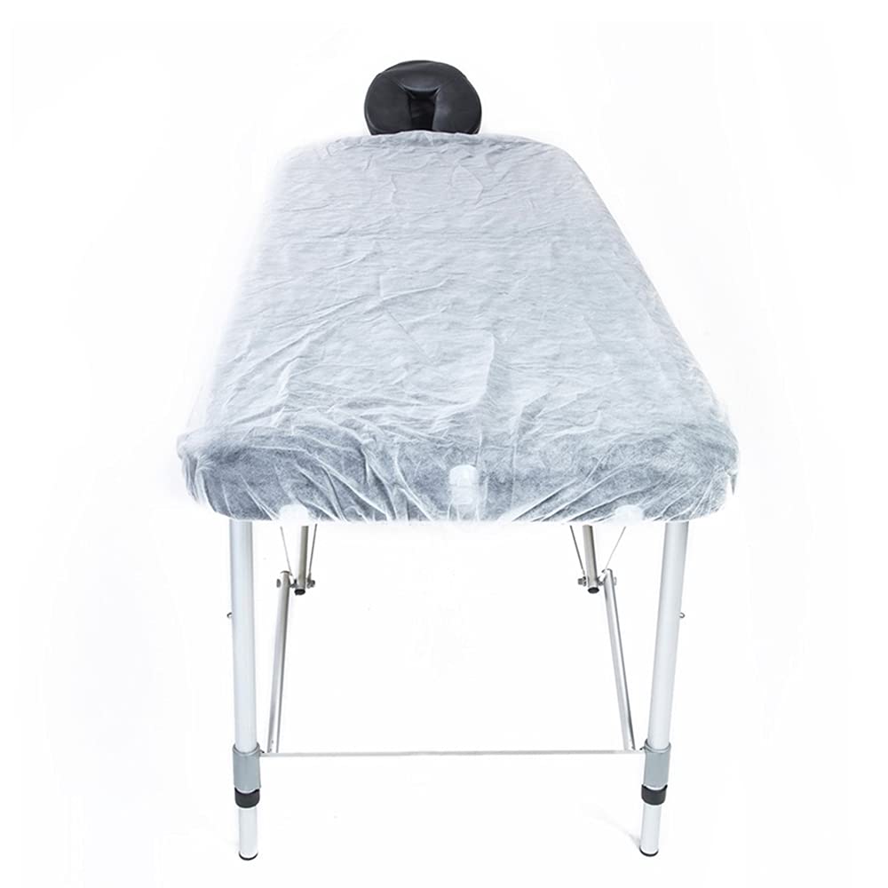 Greenour Funda impermeable para mesa de masaje, sábanas bajeras desechables para spa, color blanco, 10 unidades, 36 x 88 pulgadas