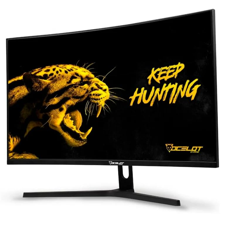 OCELOT GAMING Monitor Gamer OM-C27. Panel Curvo 27" Pulgadas, 240 HZ, 1ms de Tiempo de Respuesta. Resolución Full HD