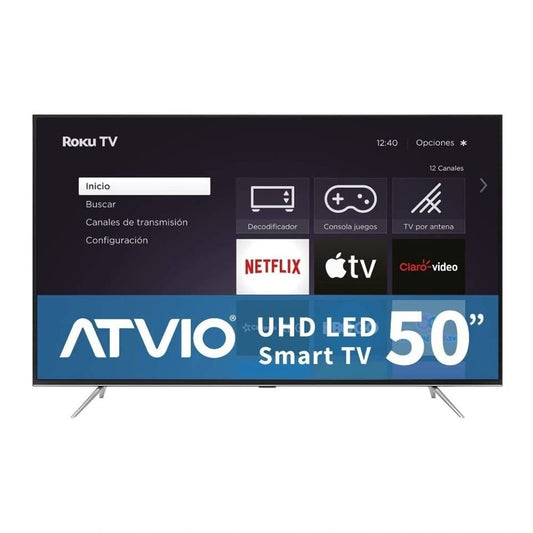 Atvio TV 50 Pulgadas HD Smart TV LED ATV-50UHDR